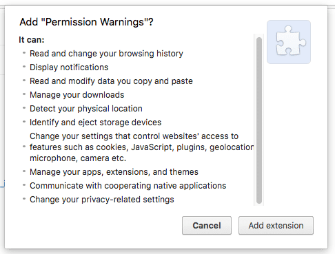 Placeholder image illustrating browser extension permissions