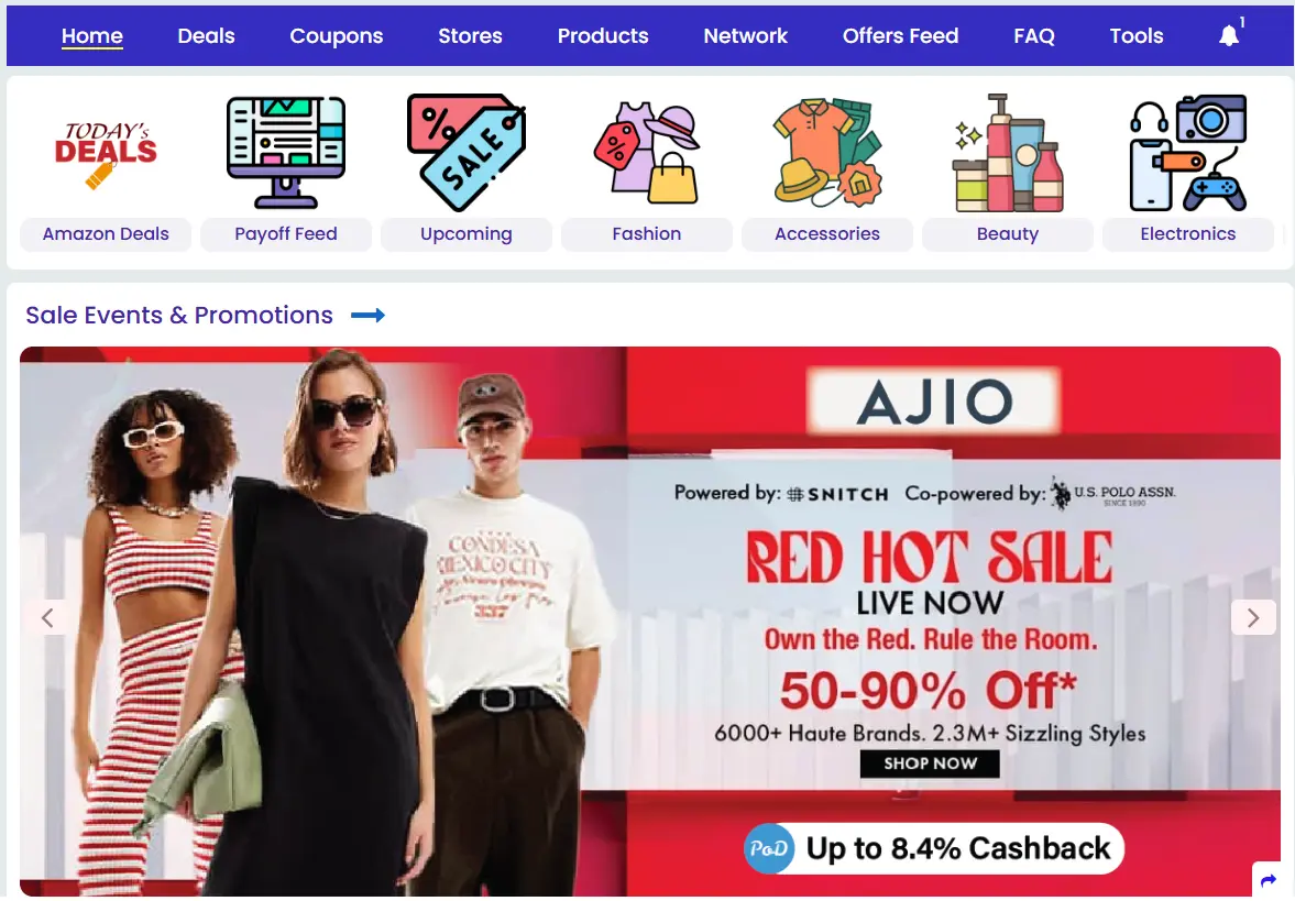 Screenshot of PayoffDeals.com